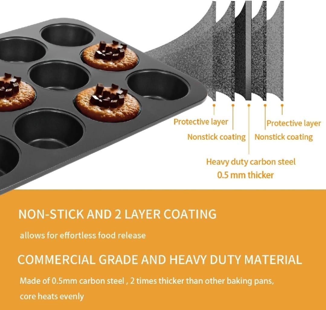 Heavy Duty Carbon Steel Muffin Pan Non-Stick