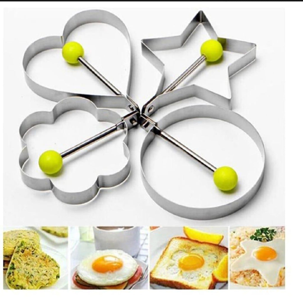 Stainless Steel Egg Molds Set of 4 Shapes