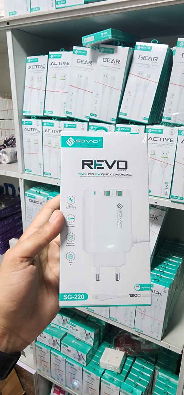 REVO iPhone Charger �Fast Charging USB Adapter with Lightning Cable �Safe & Reliable Power Charging