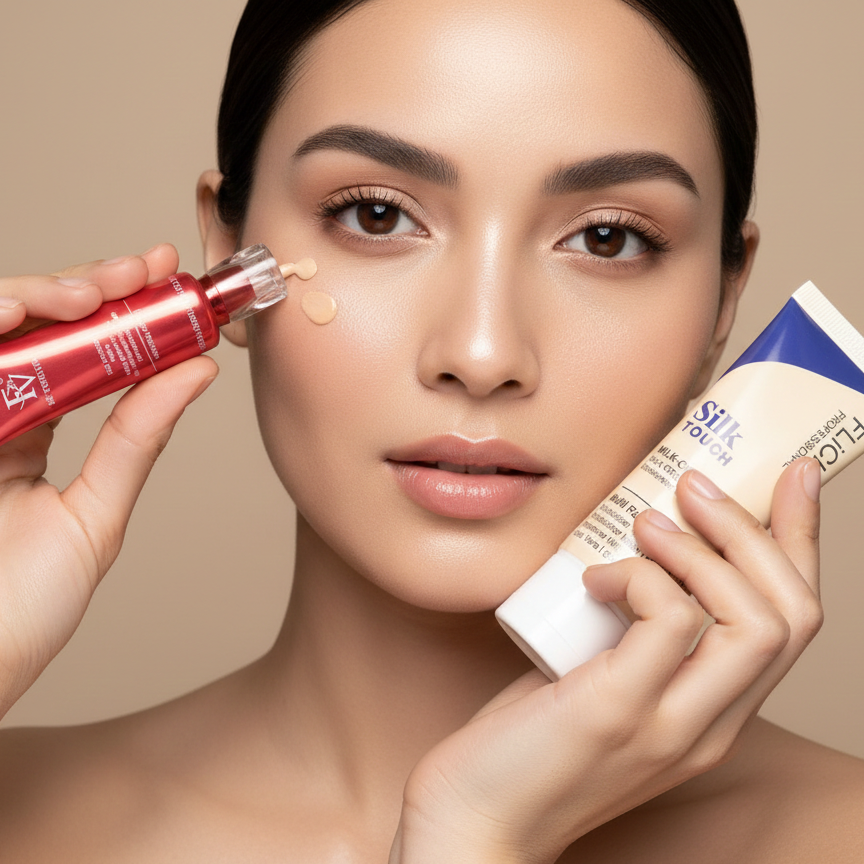 Flicka 2-in-1 Makeup Deal �Primer(60g) + Foundation(30g) Combo