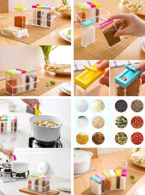 Spice Jars Dispenser Masala Rack Easy Flow – photo 2