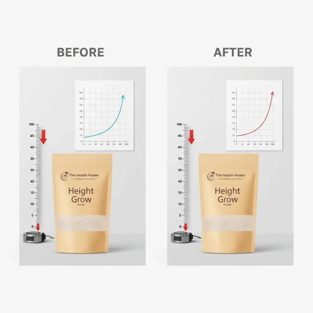 The Health Healer Height Growth Powder | Nutritional Supplement | Wellness & Fitness Support 70g