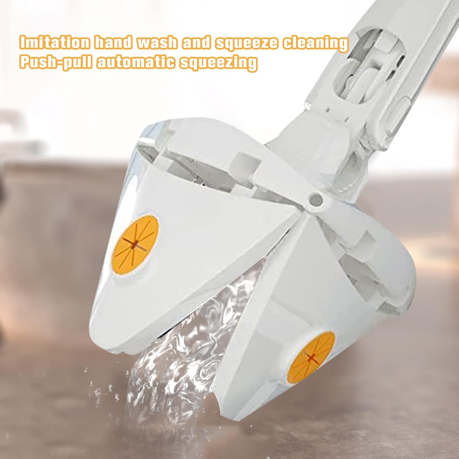 Royal's Triangle Shaped Microfiber Mop ?elf-Wringing Floor Dust Mop