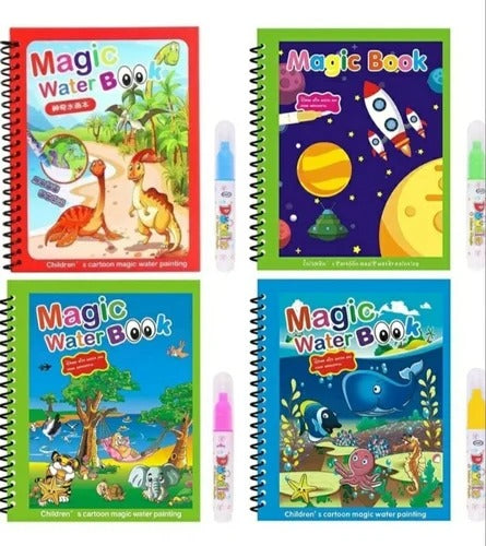 Magic Water Coloring Book for Kids �Reusable Drawing & Painting Fun (Random Colors & Designs)