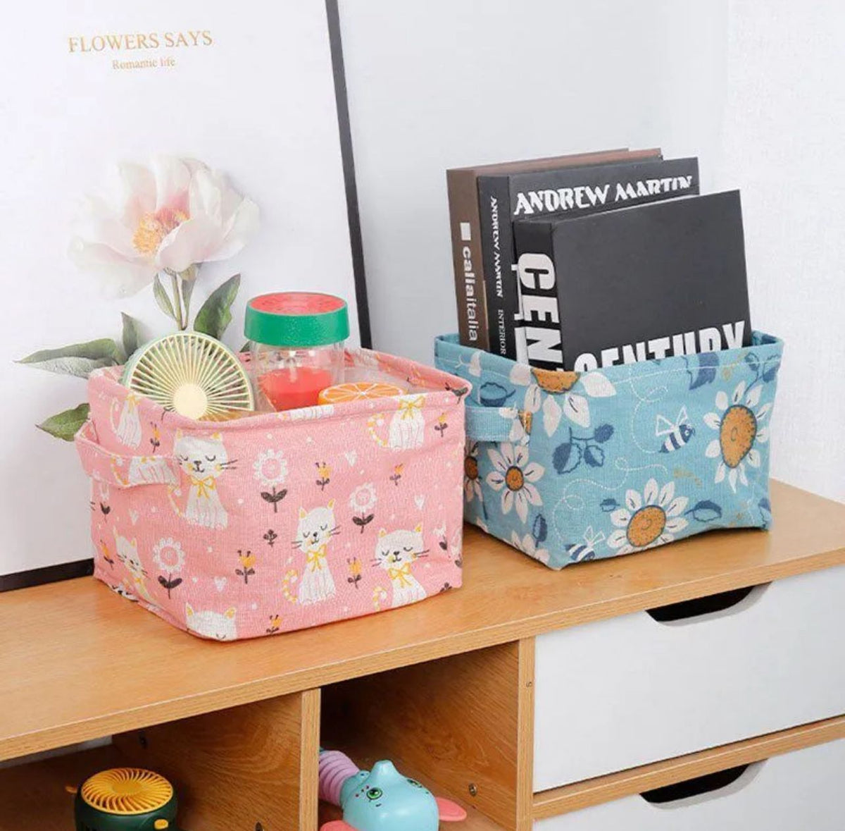 Foldable Desktop Storage Basket – photo 1