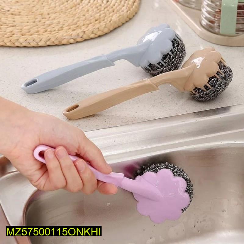 Stainless Steel Ball Brush Sponge for Kitchen & Bathroom Cleaning