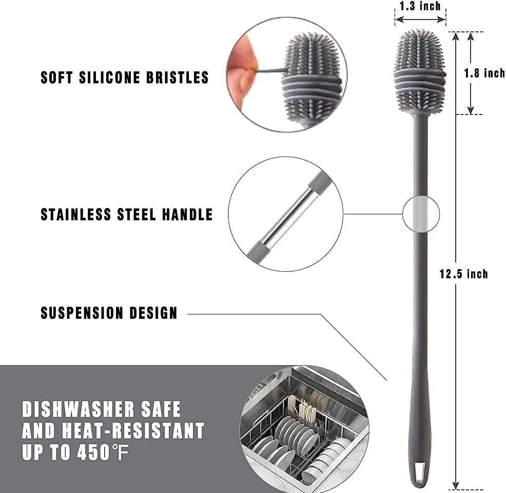 Silicone Bottle Brush BPA Free Long Handle