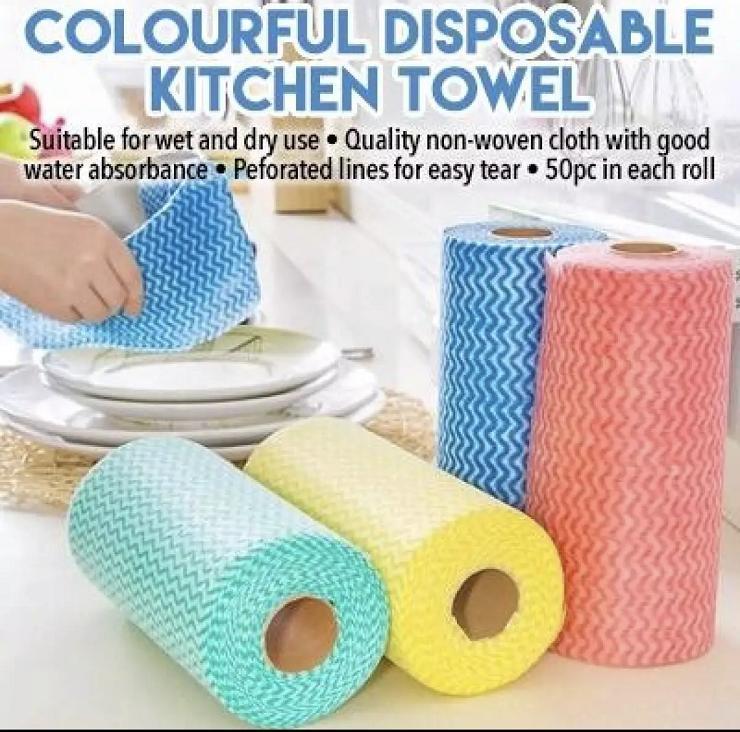 Stylish Kitchen Towels Non-Woven Zigzag Pattern