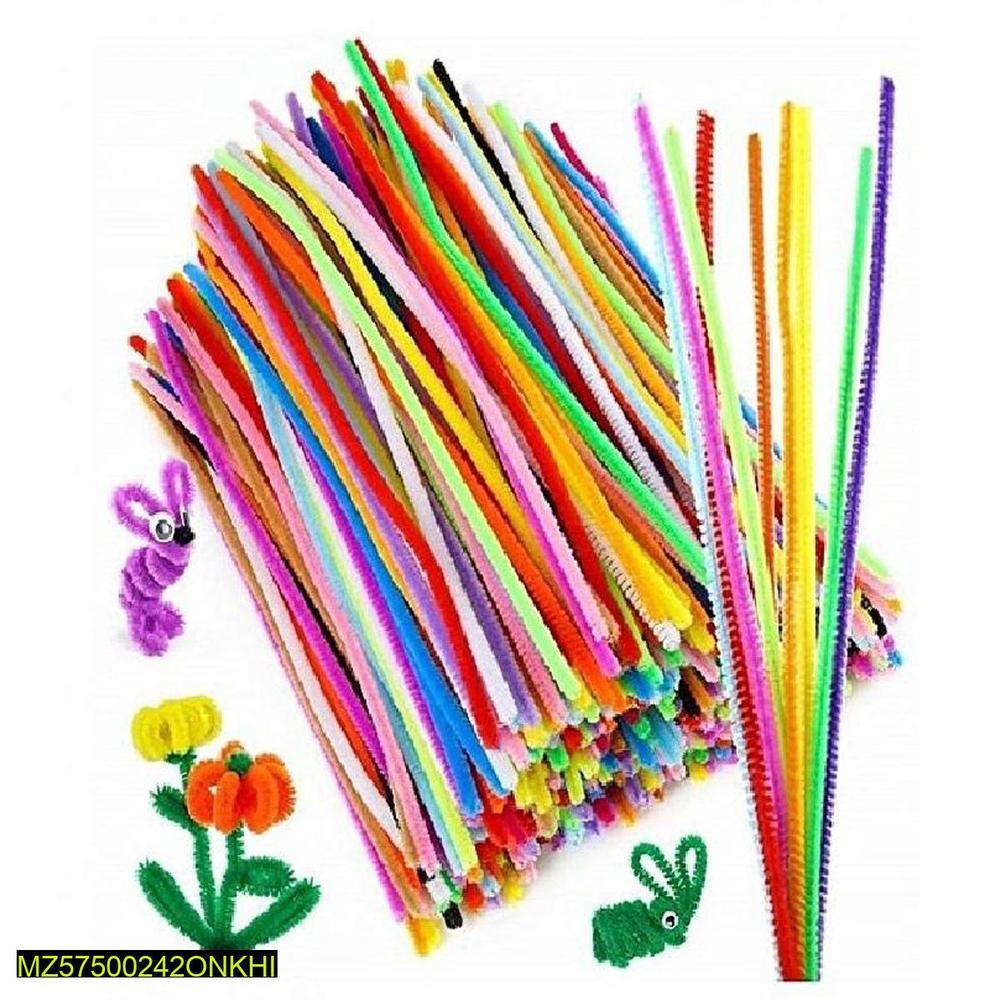 50 Pcs Assorted Color Pipe Cleaners for Kids Craft