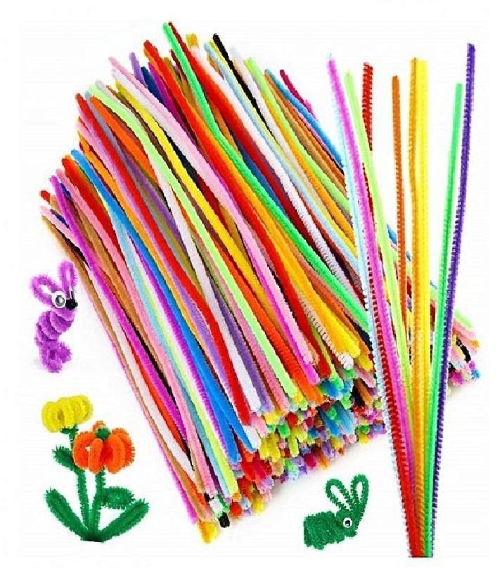 50 Pcs Assorted Color Pipe Cleaners for Kids Craft