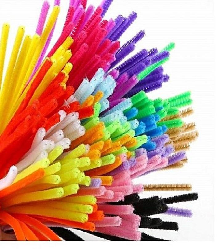 50 Pcs Assorted Color Pipe Cleaners for Kids Craft