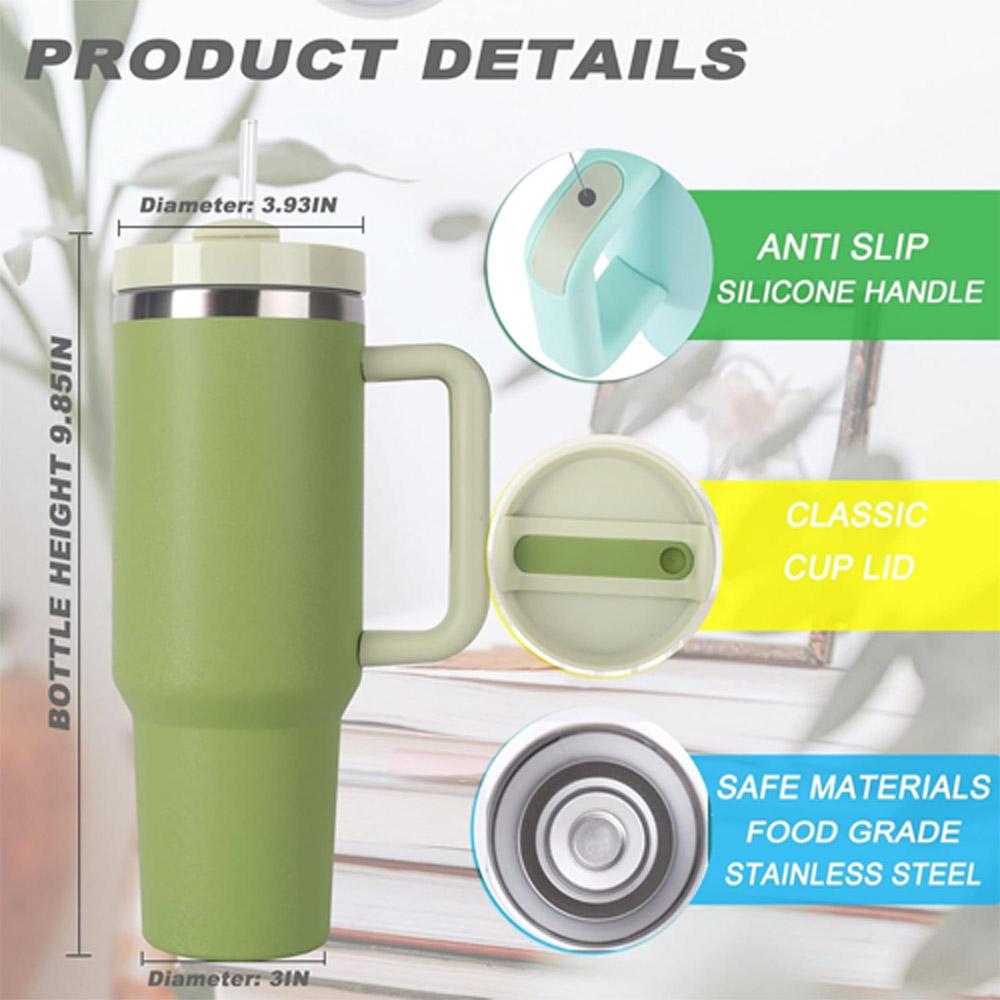 Stainless Steel 40oz Thermos Mug with Handle