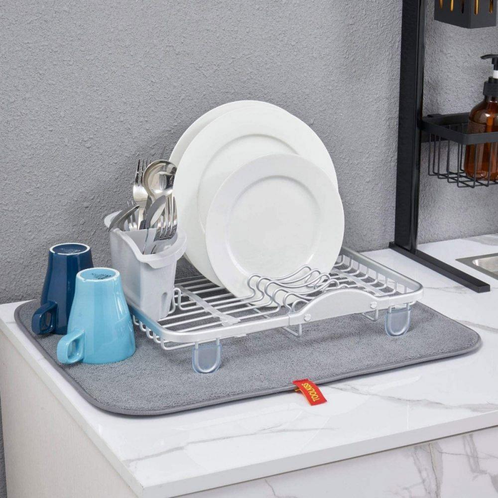 Silicone Dish Drying Rack with Plate Holder
