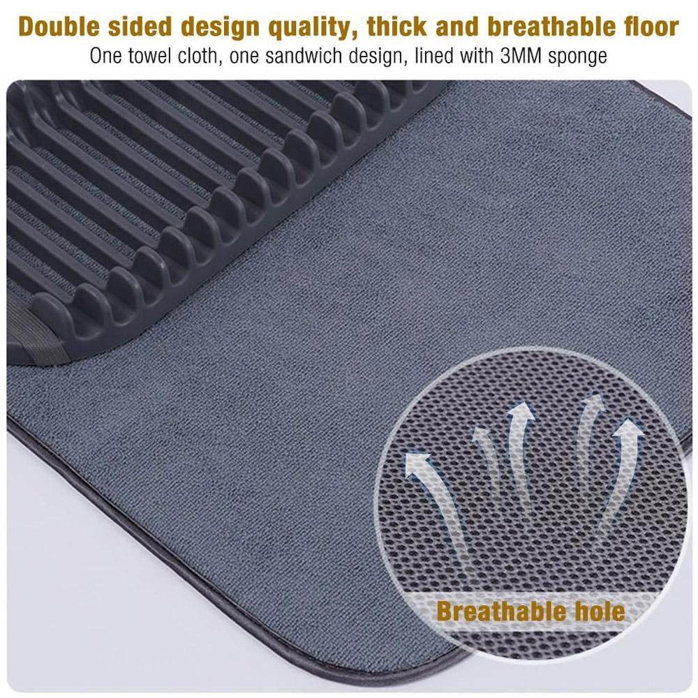 Silicone Dish Drying Rack with Plate Holder
