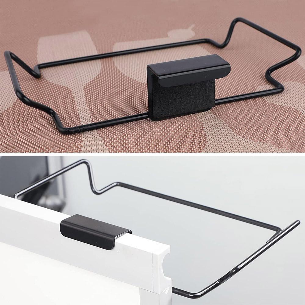 Stainless Steel Trash Bag Holder Black 10lb Clip