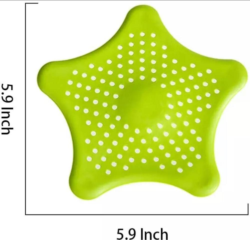 Star Shaped Silicone Drain Strainer for Kitchen Sink