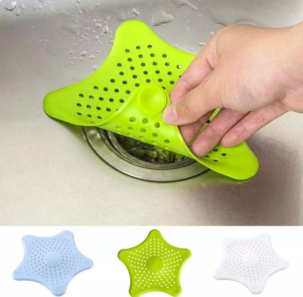 Star Shaped Silicone Drain Strainer for Kitchen Sink
