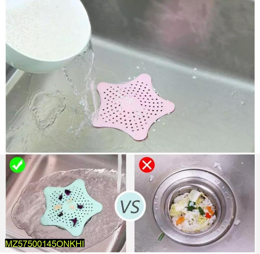 Star Shaped Silicone Drain Strainer for Kitchen Sink