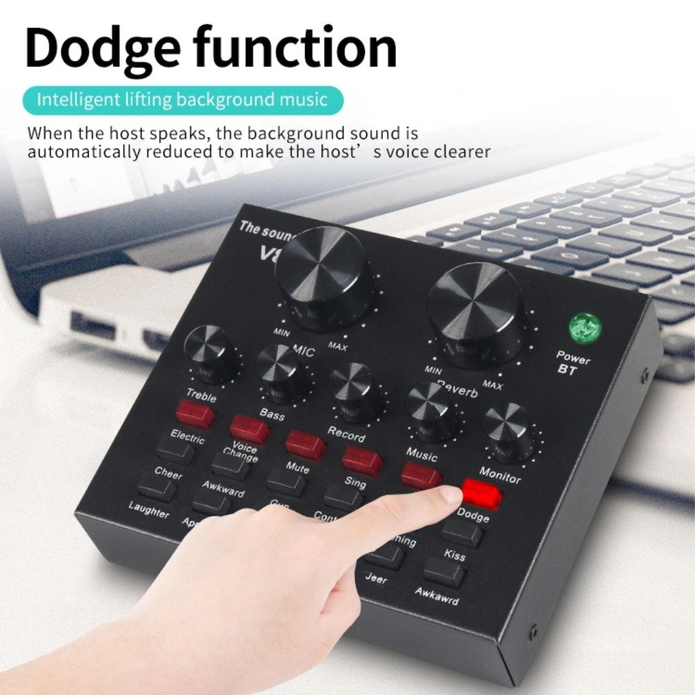 V8 Bm-800 Podcast Mic Set With Live