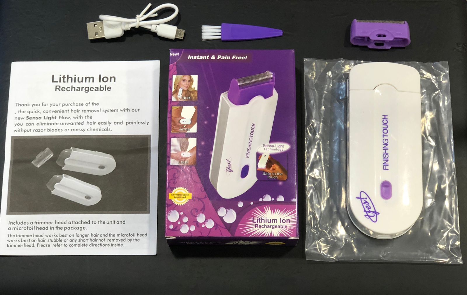 Rechargeable Yes Hair Remover Machine for Women �Finishing Touch Electric Hair Removal Tool for Smooth Skin