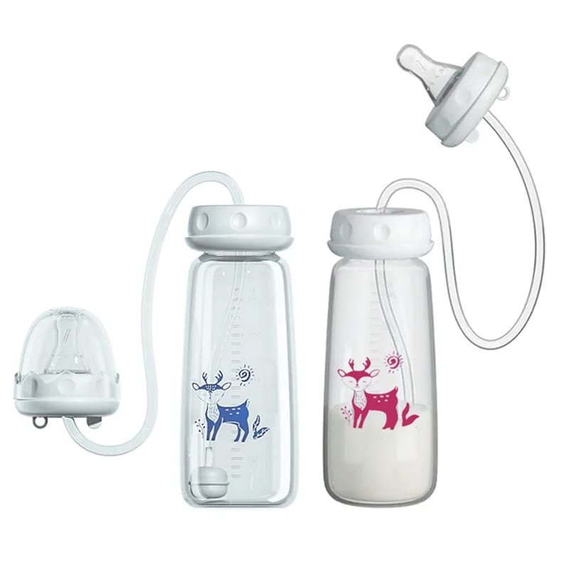 Handsfree Baby Feeding Bottle 240ml with Silicone