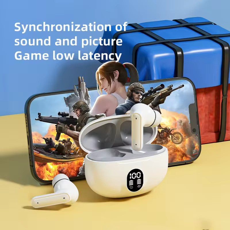 Professional Display Stereo 895B Wireless Bluetooth Earbuds With Mic LED Display Type C Fast Charging For Android IPhone (Random Color)