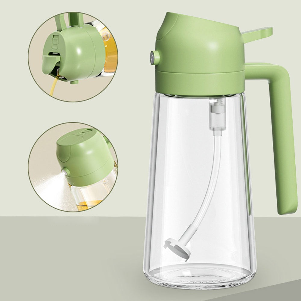 2-in-1 Oil Sprayer Bottle for Kitchen �Spray & Pour Dispenser for Cooking, Baking and BBQ