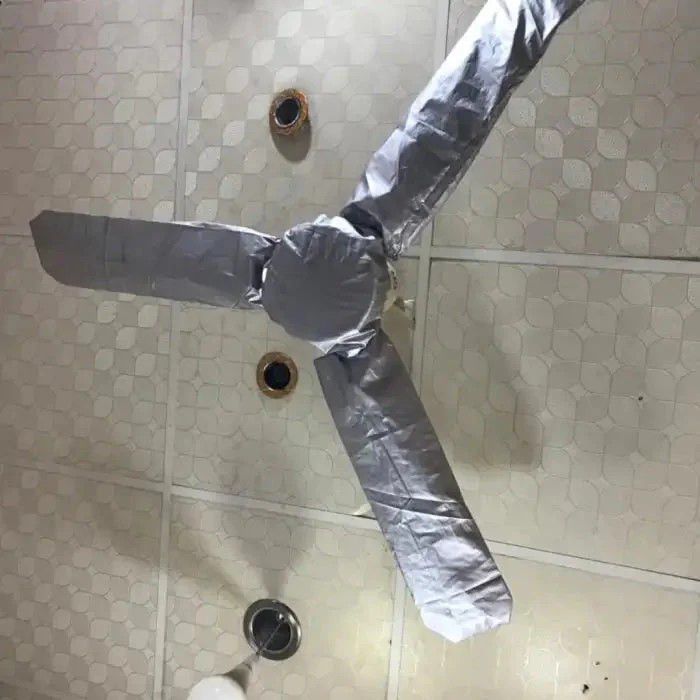 Universal Ceiling Fan Blade & Motor Cover Set �Dustproof, Washable Fabric Protection for Home & Office Fans