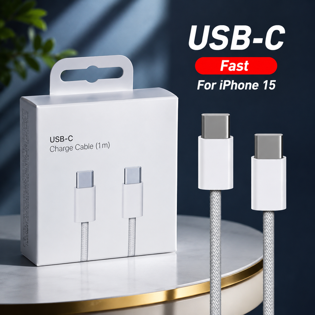 USB Type C To Type C Fast Charging Data Cable 1 Meter High Speed Sync Cable Compatible With Type C Devices