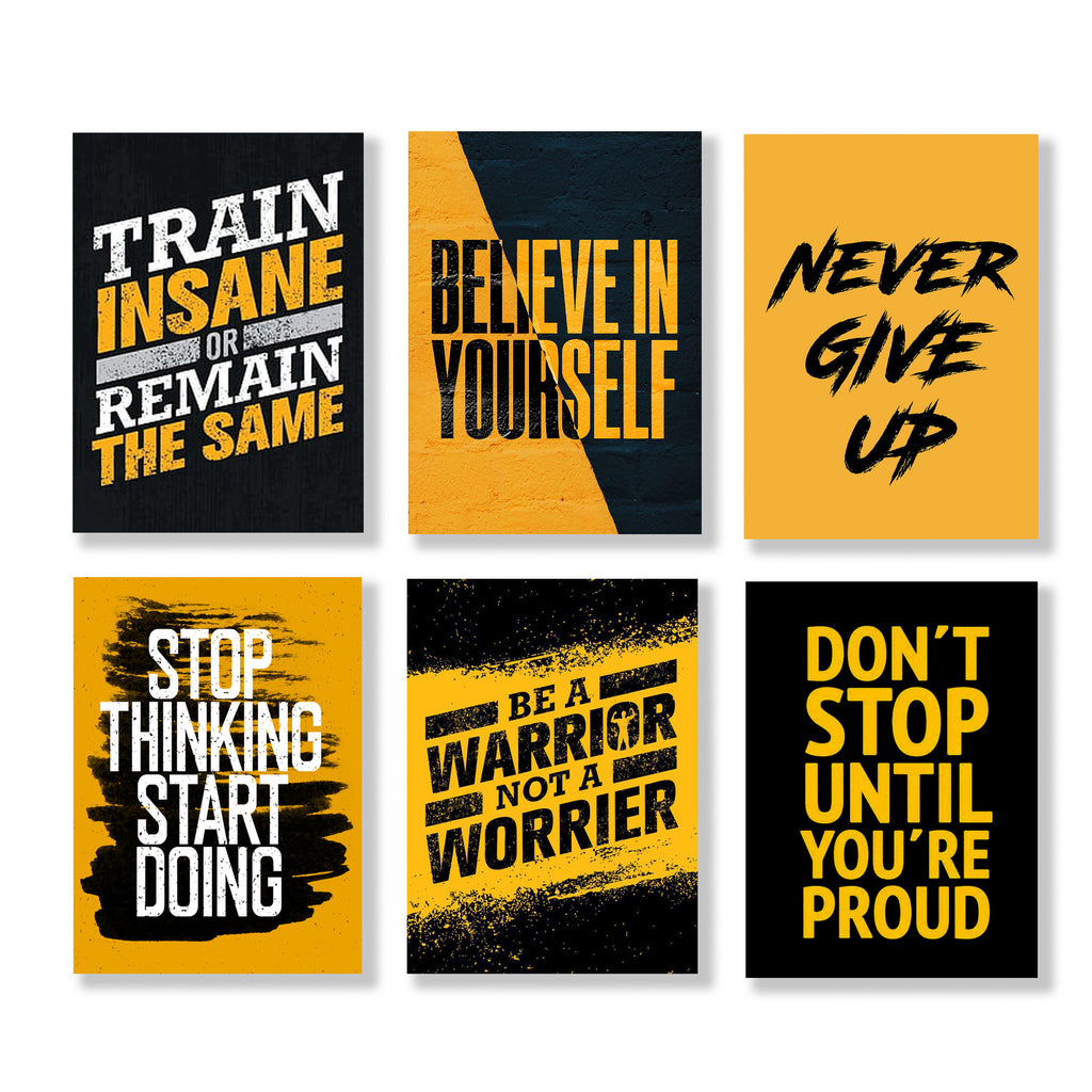 set of 6 Motivational wooden canvas frames – photo 1