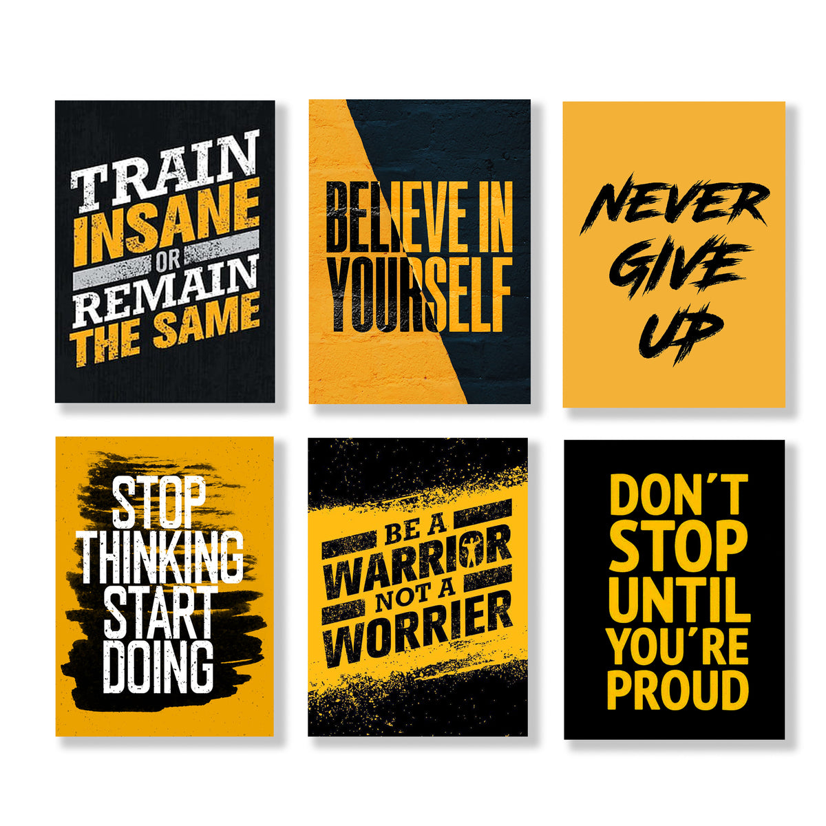set of 6 Motivational wooden canvas frames – photo 1