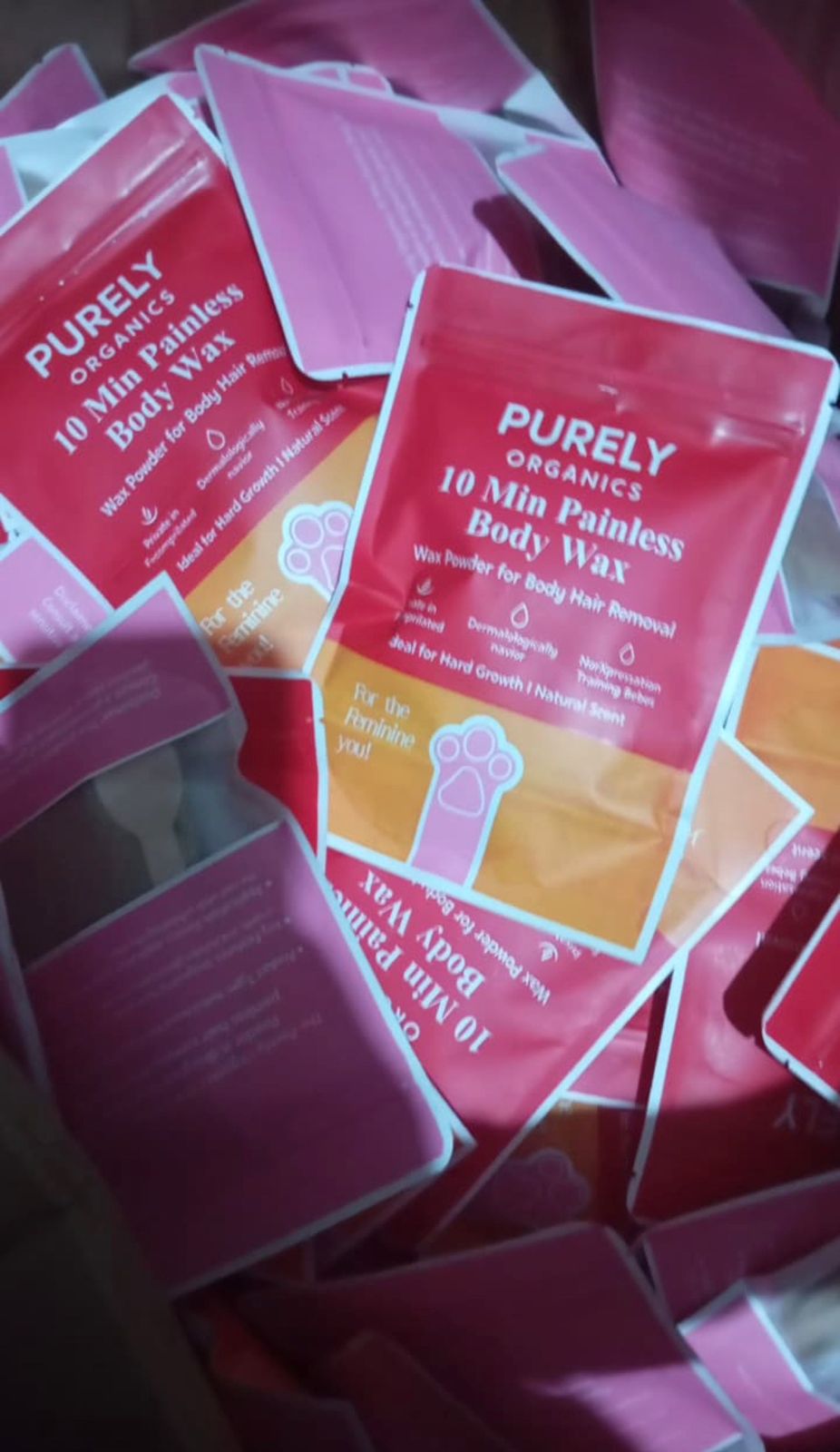 Purely Organics 10 Min Painless Body Wax Powder �Natural Hair Removal for Sensitive Skin (157g)
