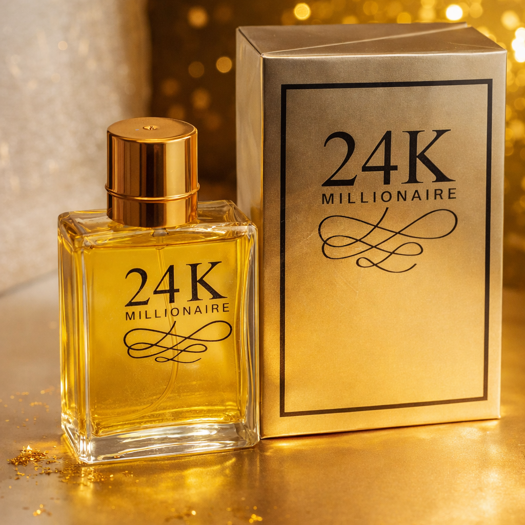 24K MILLIONAIRE Eau De Parfum for Men �Premium Long-Lasting Luxury Vaporisateur Natural Spray - 100ml
