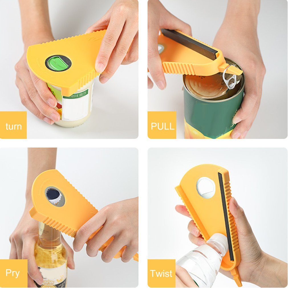 Multifunction Manual Can & Bottle Opener �Non-Slip Lid & Jar Opening Tool