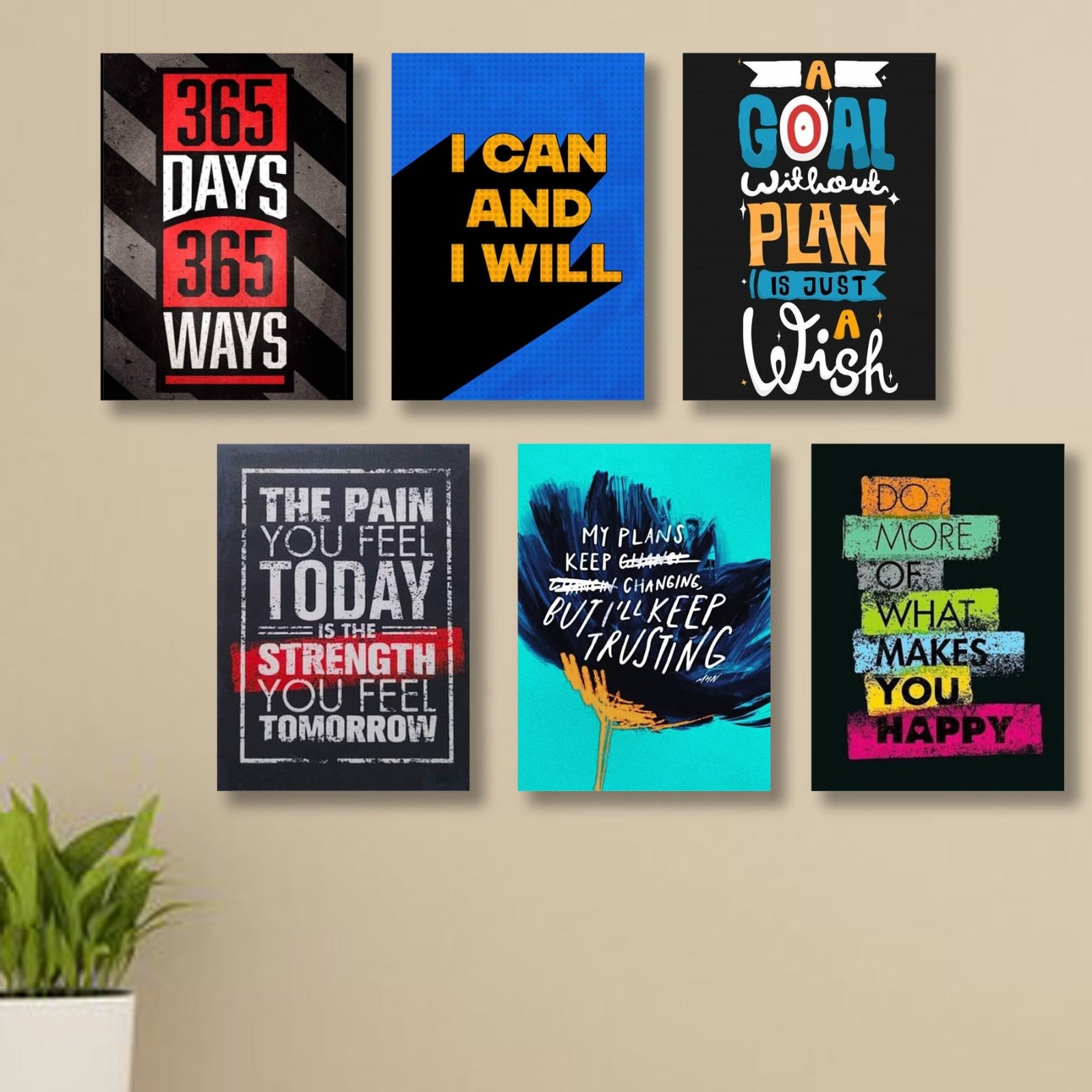 6 Pc Wall Decor Cardboard Phototiles With Double Tape For Back Sticking(8*11size)