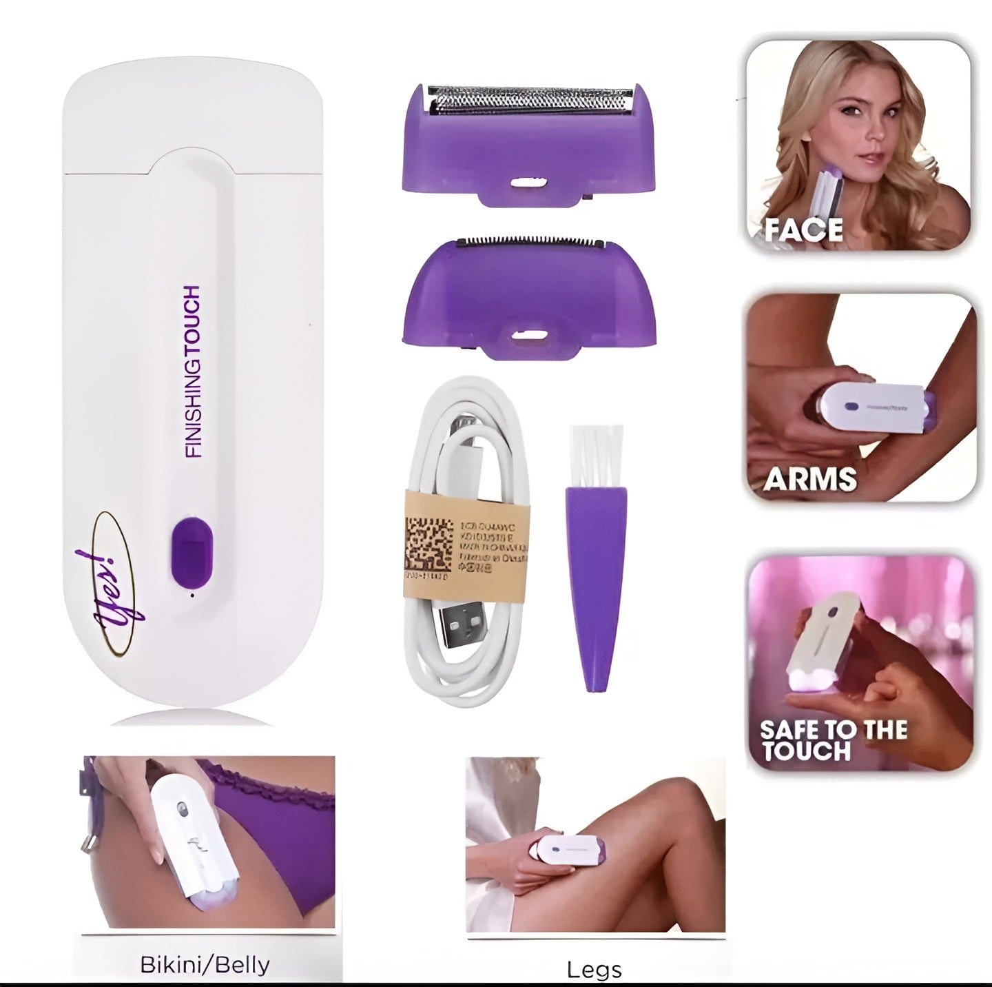 Women? Electric Hair Remover with Advanced Sensa-Light Technology &amp; Built-in LED Light | Safe &amp; Painless Shaver for Face, Arms, Armpits, Legs &amp; Full Body | Portable Lipstick-Design Razor, Washable Head, Gentle on Skin, Battery Operated