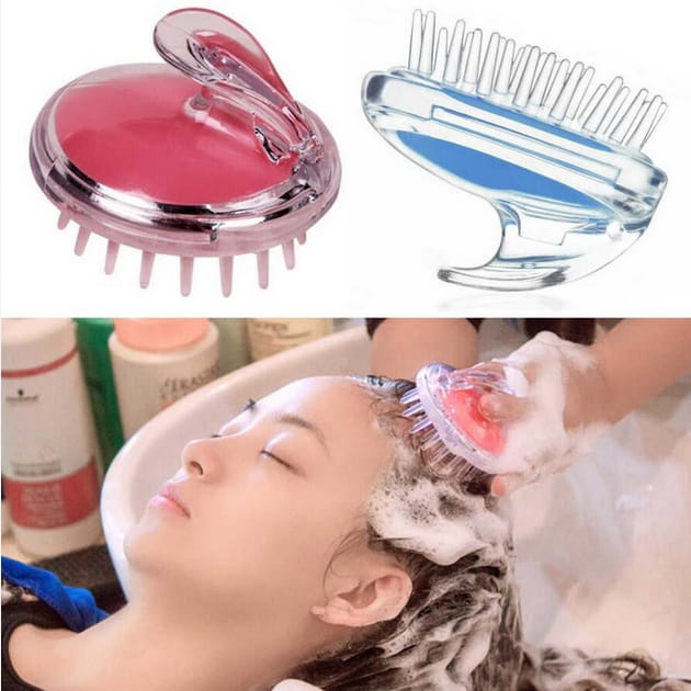 Hair Wash Brush & Scalp Massage Comb �Anti-Dandruff Haircare Brush with Soft Silicone Bristles | Deep Scalp Cleanser, Hair Growth Massager, Anti-Itch, Anti-Hair Fall