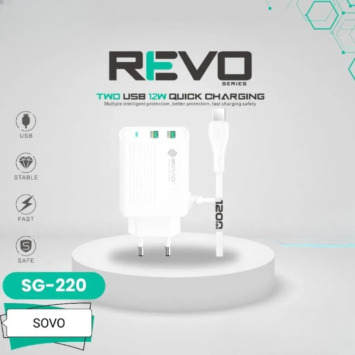 REVO iPhone Charger �Fast Charging USB Adapter with Lightning Cable �Safe & Reliable Power Charging