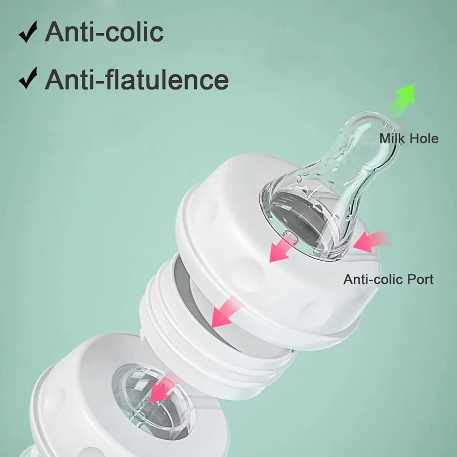 Hands-Free Baby Feeding Bottle with Pacifier &