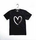 Heart Printed Kids T-Shirt �Soft Cotton Casual Tee for Toddlers & Kids ~ 12-18 Months (Grey)