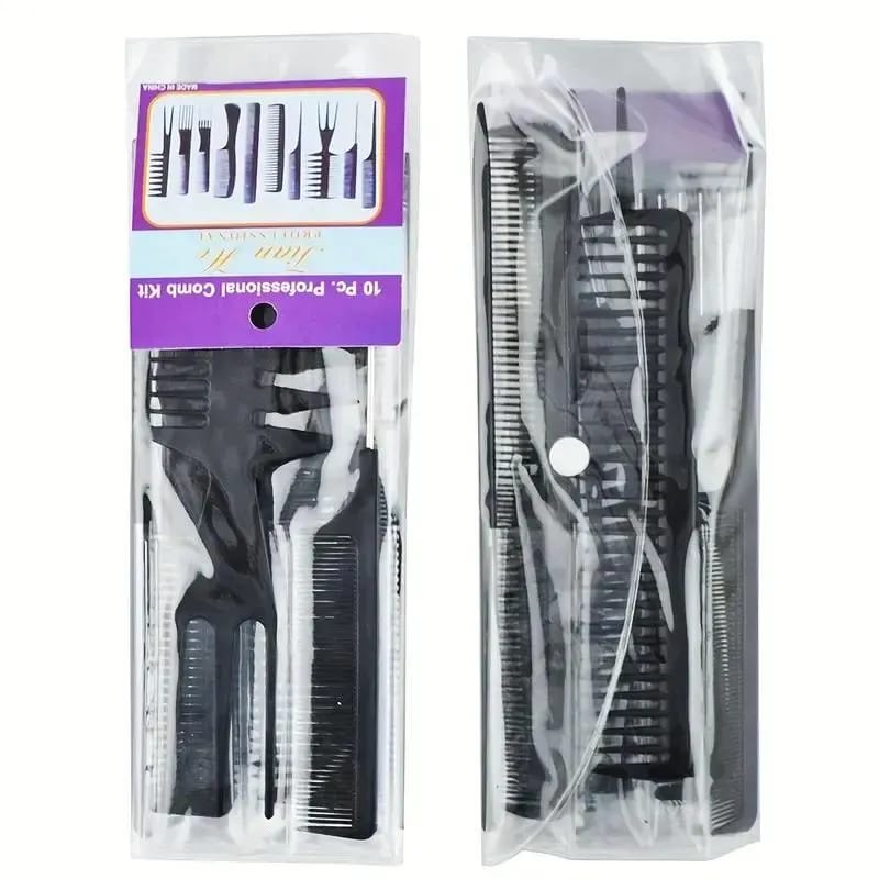 10 Pcs Professional Hair Styling Comb Set