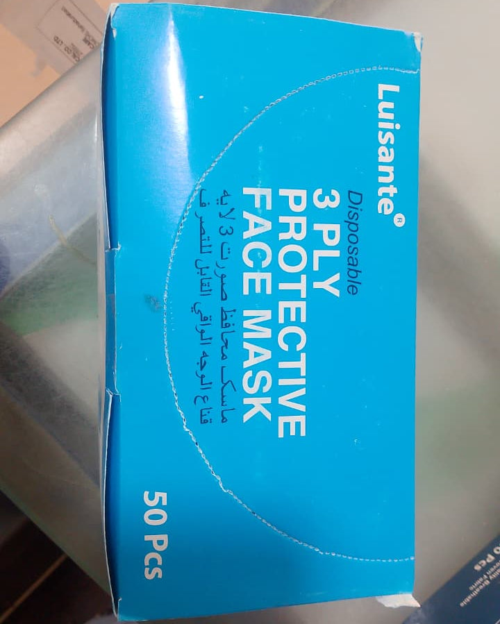 Luisante Disposable 3 Ply Protective Face Masks Comfortable Breathable And Durable Design For Daily Safety And Hygiene (Pack of 50Pcs)