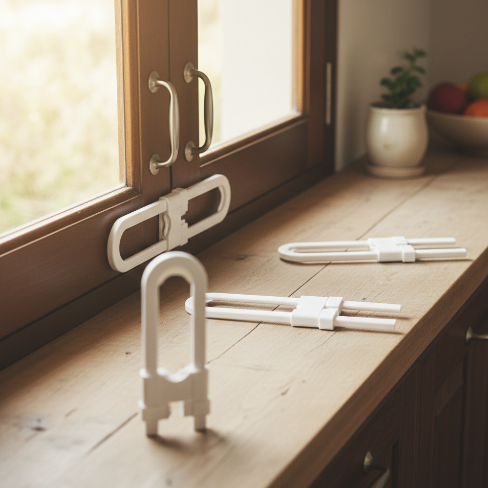Child Safety Lock Pack of 2 �Multi-Purpose Cabinet, Drawer & Refrigerator Lock | Baby-Proofing Strap