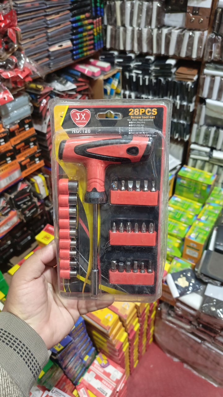 28-Pcs Screw Tool Set | High-Quality Screwdrivers & Bits | Durable Repair & Assembly Kit