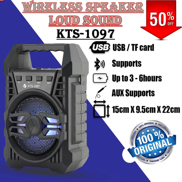 Professional Rechargeable Bluetooth 3.1 Speaker with RGB Light & FM Radio
