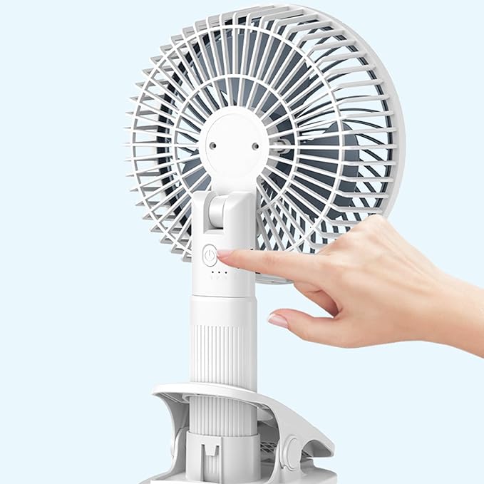 New portable 3 gears rechargeable desktop fan low noise air cooling handheld clipped circulator table fan Clip Fan USB Rechargeable Desk Fan with Sturdy Clamp, Quiet Operation, Strong Airflow with 360? Rotation for Home, Stroller, Office, Outdoor