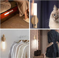 LED Wood Night Light PIR Motion Sensor Magnetic Wall Lamp USB Rechargeable Lights Home Staircase Bedroom Lamp Bedside Lighting | 1Pc