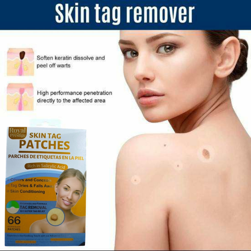66 Pcs Skin Tag Remover Patch for Face and Body Painless Mole and Wart Removal Treatment