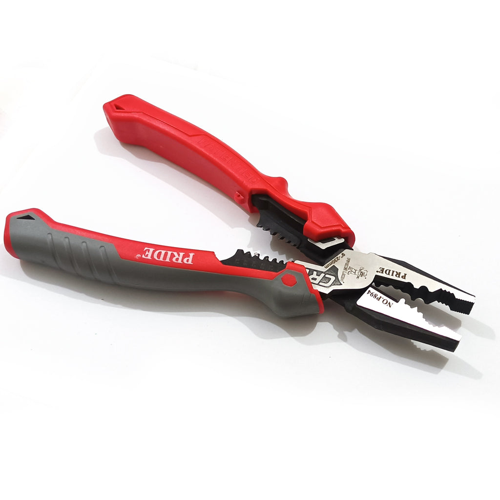 PRIDE Professional Combination Pliers 8 Inch (230mm) Heavy Duty Multi-Purpose Hand Tool