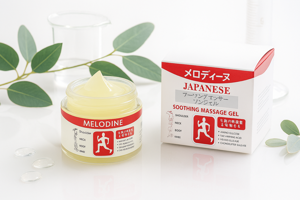 MELODINE Japanese Soothing Massage Gel �Muscle & Joint Pain Relief Cream For Shoulder, Neck, Back & Knee �Fast-Absorbing Herbal Formula